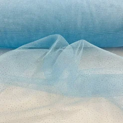 1 Yard Glitter Mesh Fabric 100% Polyester Sheer Sparkle 60