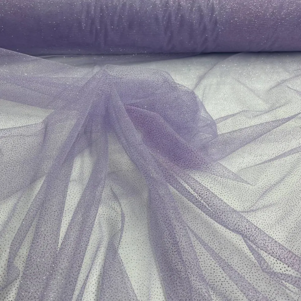 1 Yard Glitter Mesh Fabric 100% Polyester Sheer Sparkle 60" Wide
