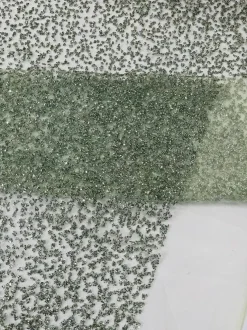 1 Yard Glitter Rhinestone Mesh Fabric Sparkly Sheer Material for Costumes, Gowns & Decor