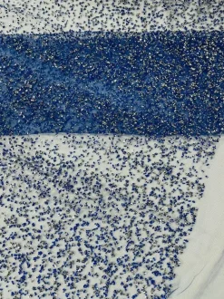 1 Yard Glitter Rhinestone Mesh Fabric Sparkly Sheer Material for Costumes, Gowns & Decor