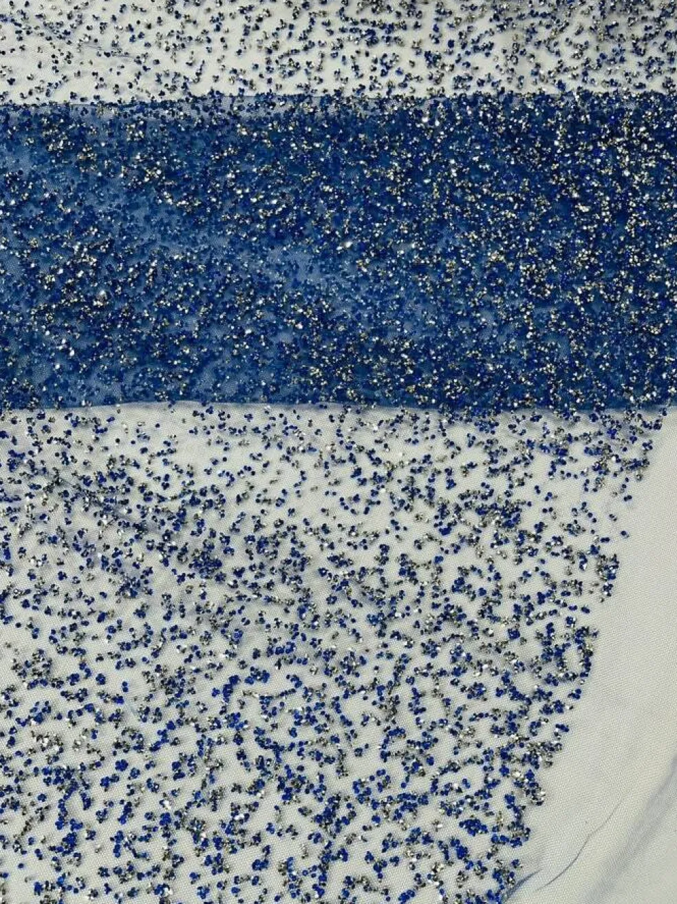 1 Yard Glitter Rhinestone Mesh Fabric Sparkly Sheer Material for Costumes, Gowns & Decor