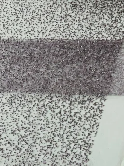 1 Yard Glitter Rhinestone Mesh Fabric Sparkly Sheer Material for Costumes, Gowns & Decor