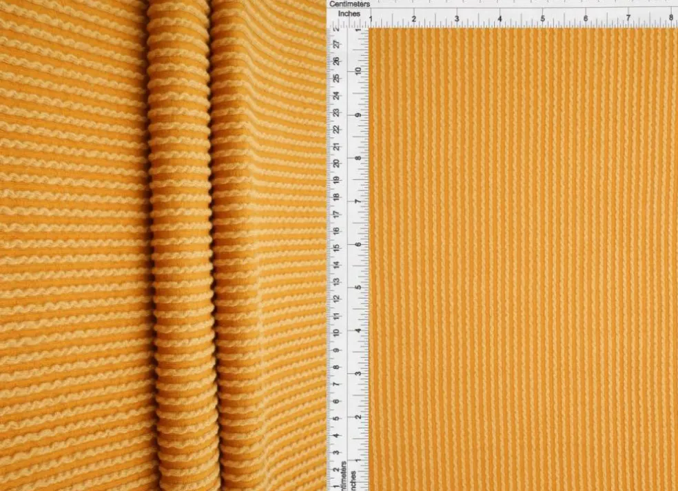 1 Yard Jacquard Double Knit Rib Stretch Fabric 230 GSM 52" Wide