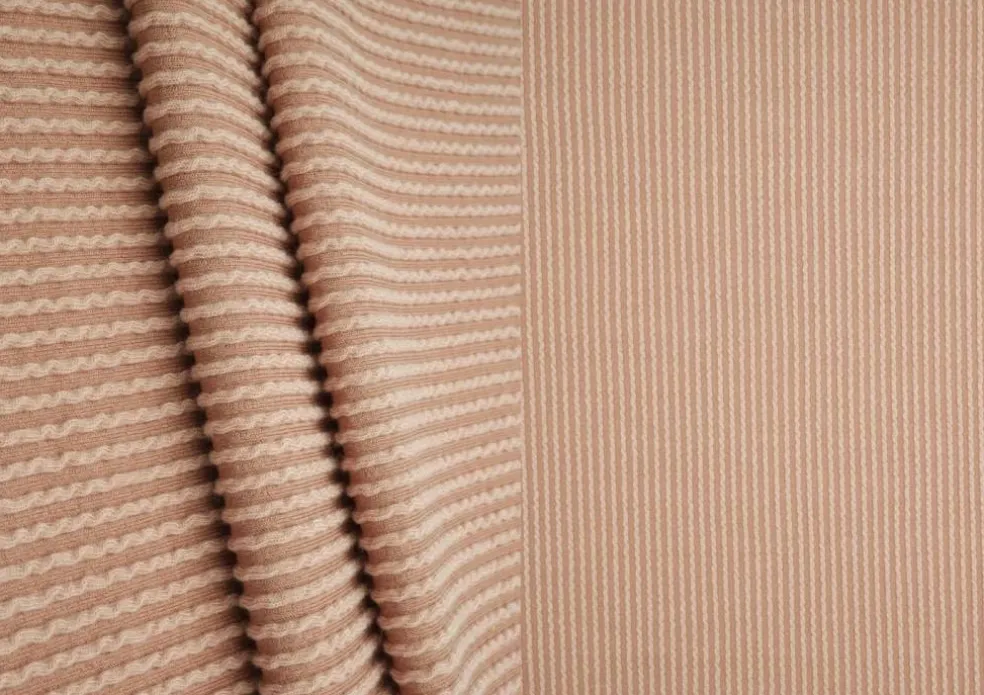 1 Yard Jacquard Double Knit Rib Stretch Fabric 230 GSM 52" Wide