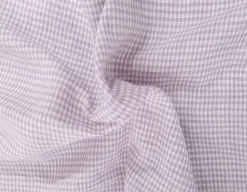 1 Yard Lavender & White Small Gingham Woven Linen Fabric for Apparel