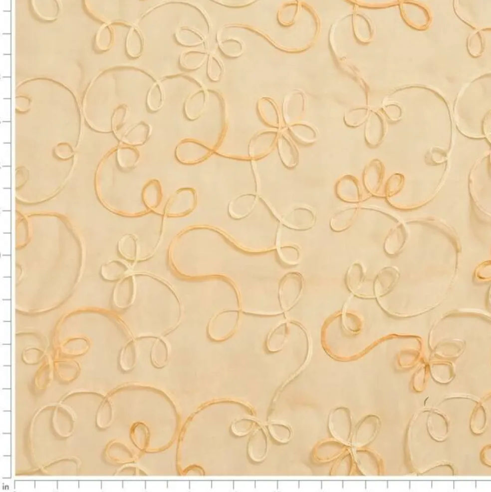 1 Yard Lightweight Polyester Performance Sheer Fabric Fade Resistant Champagne