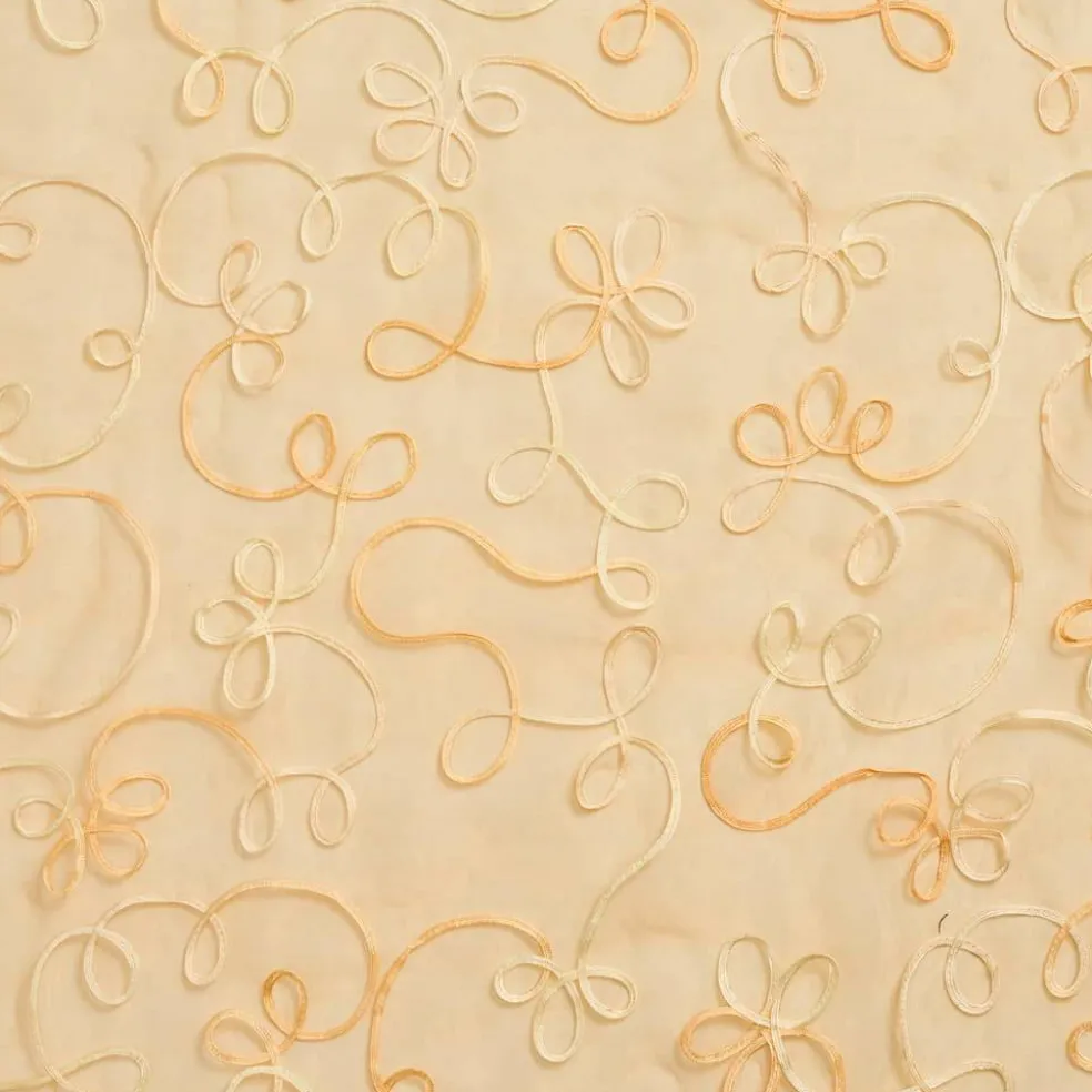 1 Yard Lightweight Polyester Performance Sheer Fabric Fade Resistant Champagne