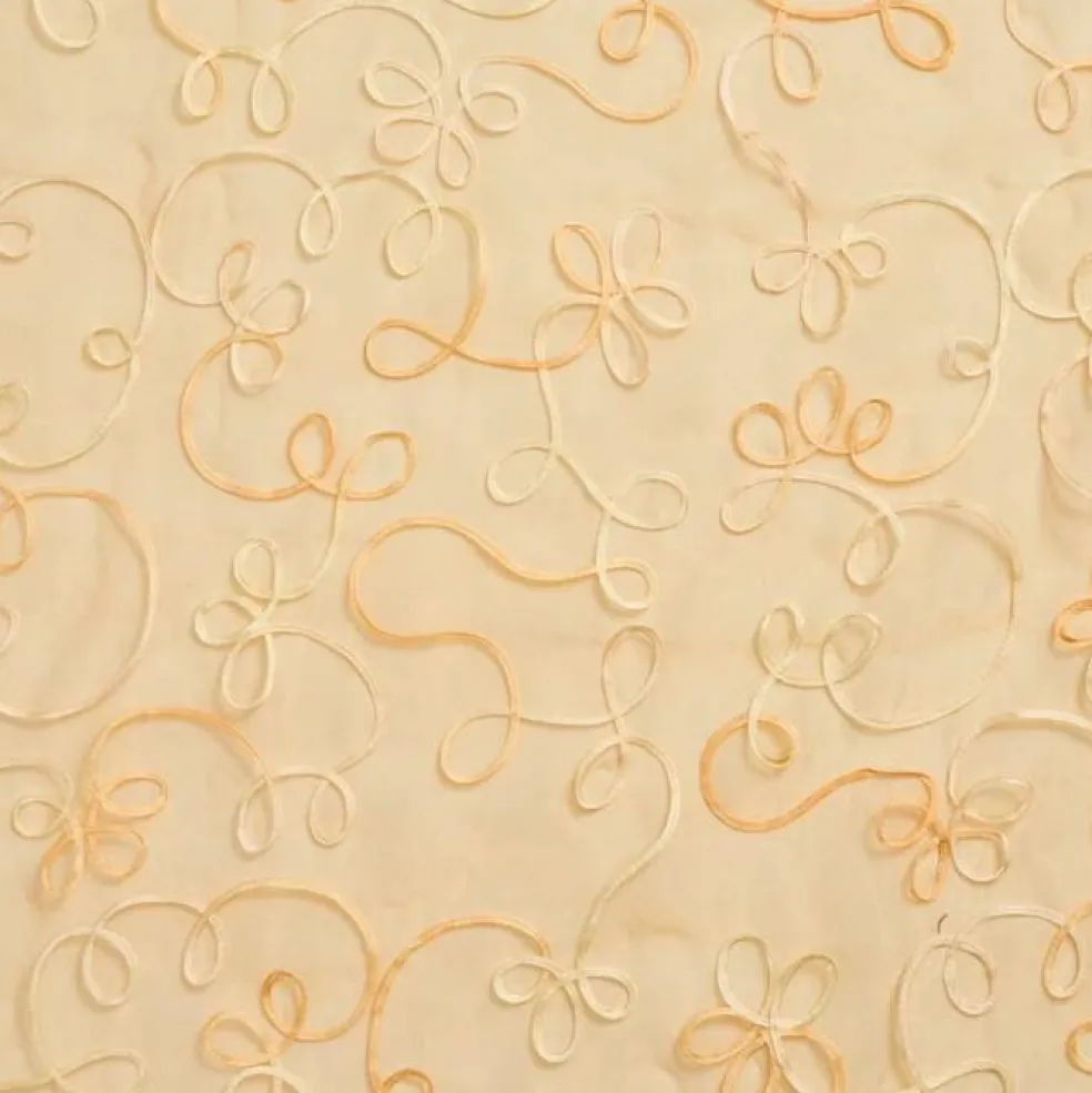 1 Yard Lightweight Polyester Performance Sheer Fabric Fade Resistant Champagne