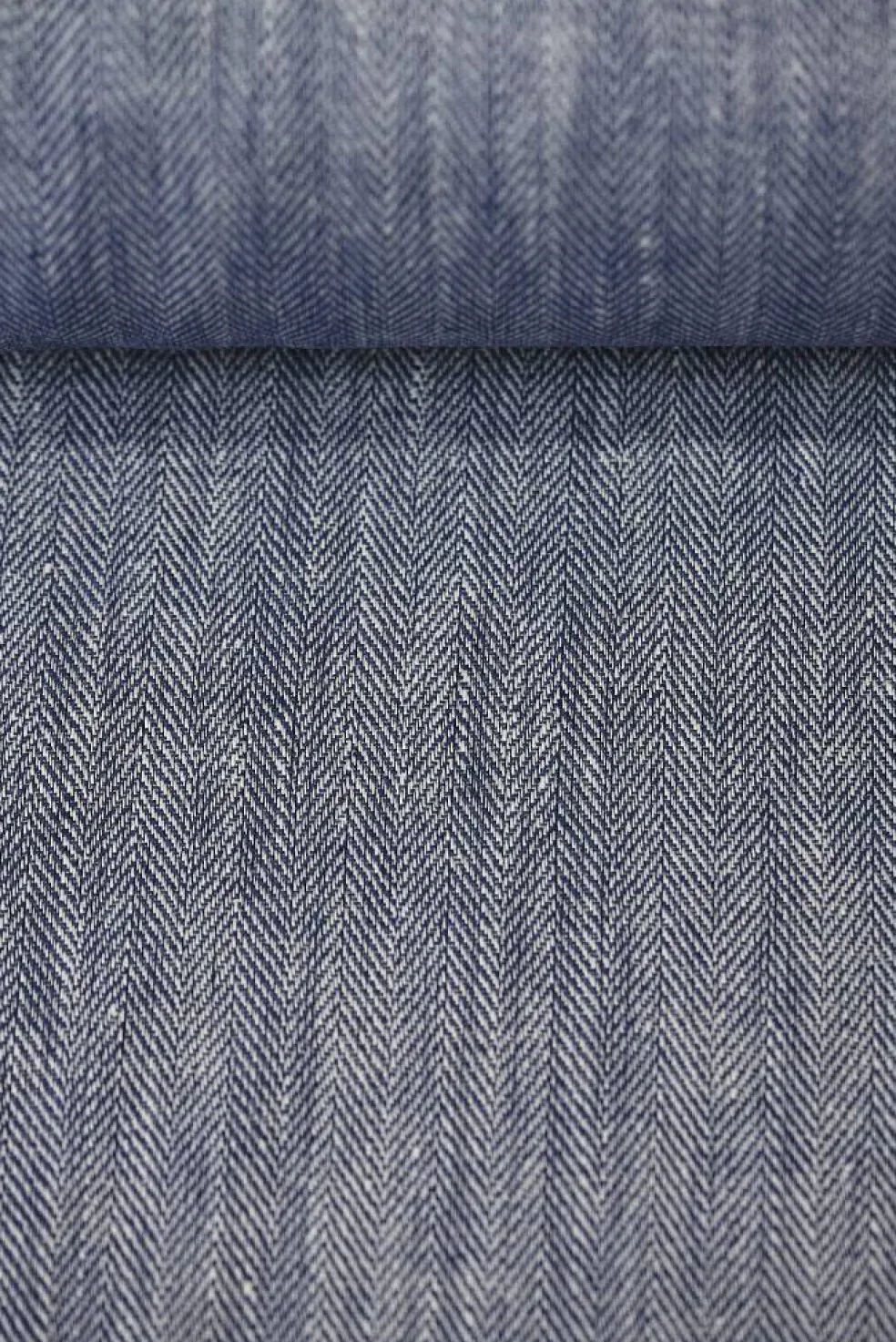 1 Yard Linen Novelty Herringbone Yarn Dyed Fabric Royal Color 54" Width