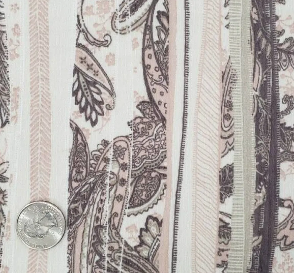 1 Yard Neutral Yoryu Chiffon Sheer Apparel Fabric 56/58" Wide