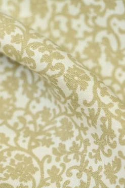 1 Yard Old Europe Sage Print Pure Linen Heavyweight Fabric 58 Inch