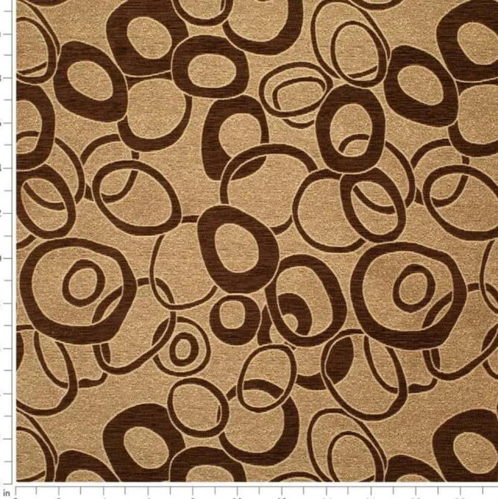 1 Yard 100 Percent Coffee Polyester Upholstery Fabric Fade Resistant 54 Inches Wide