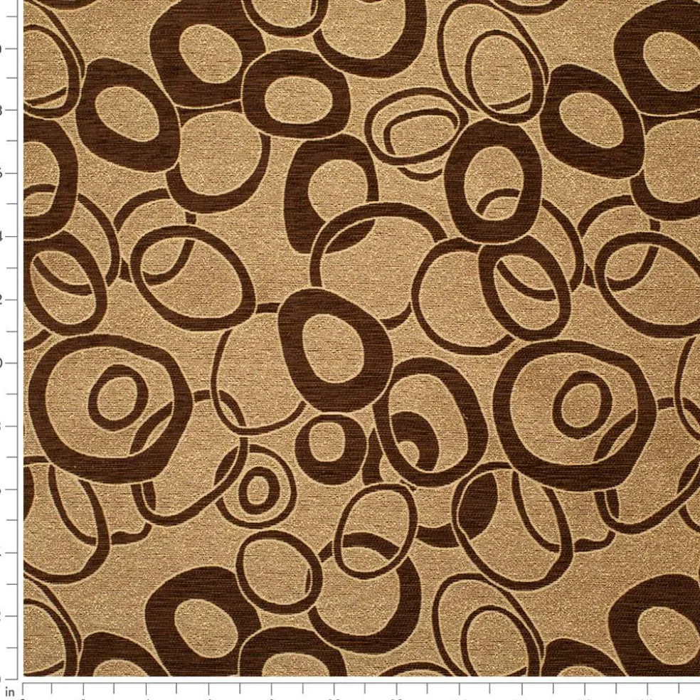 1 Yard 100 Percent Coffee Polyester Upholstery Fabric Fade Resistant 54 Inches Wide