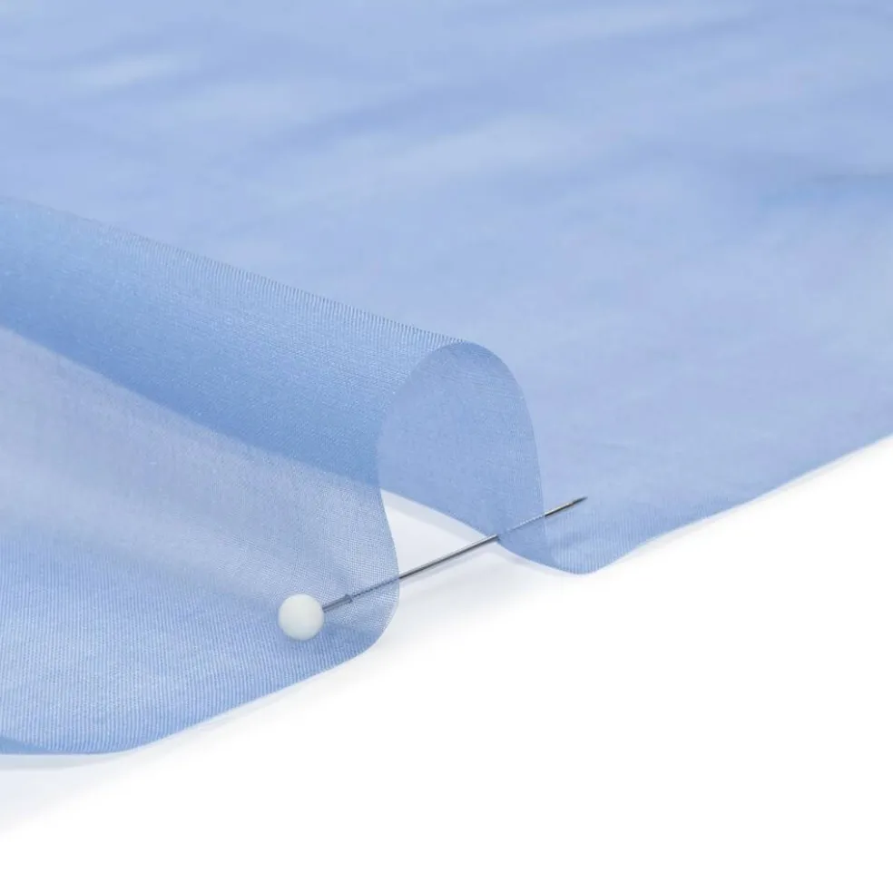 1 Yard Periwinkle Silk Voile Chiffon Like Fabric Lightweight Sheer, 54 Inches Wide