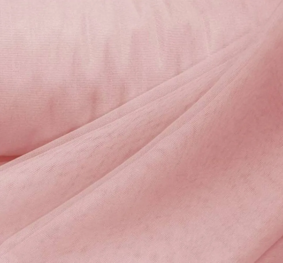 1 Yard Pink Mesh Fabric 58/60" Wide Polyester, Lightweight Sheer Tulle for Apparel & Event Décor