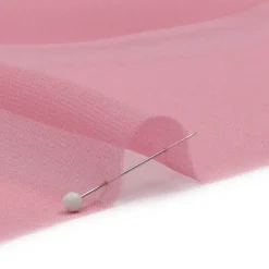 1 Yard Polignac Pink Silk Chiffon Premium Solid Sheer Lightweight Fabric 44 Inch Width