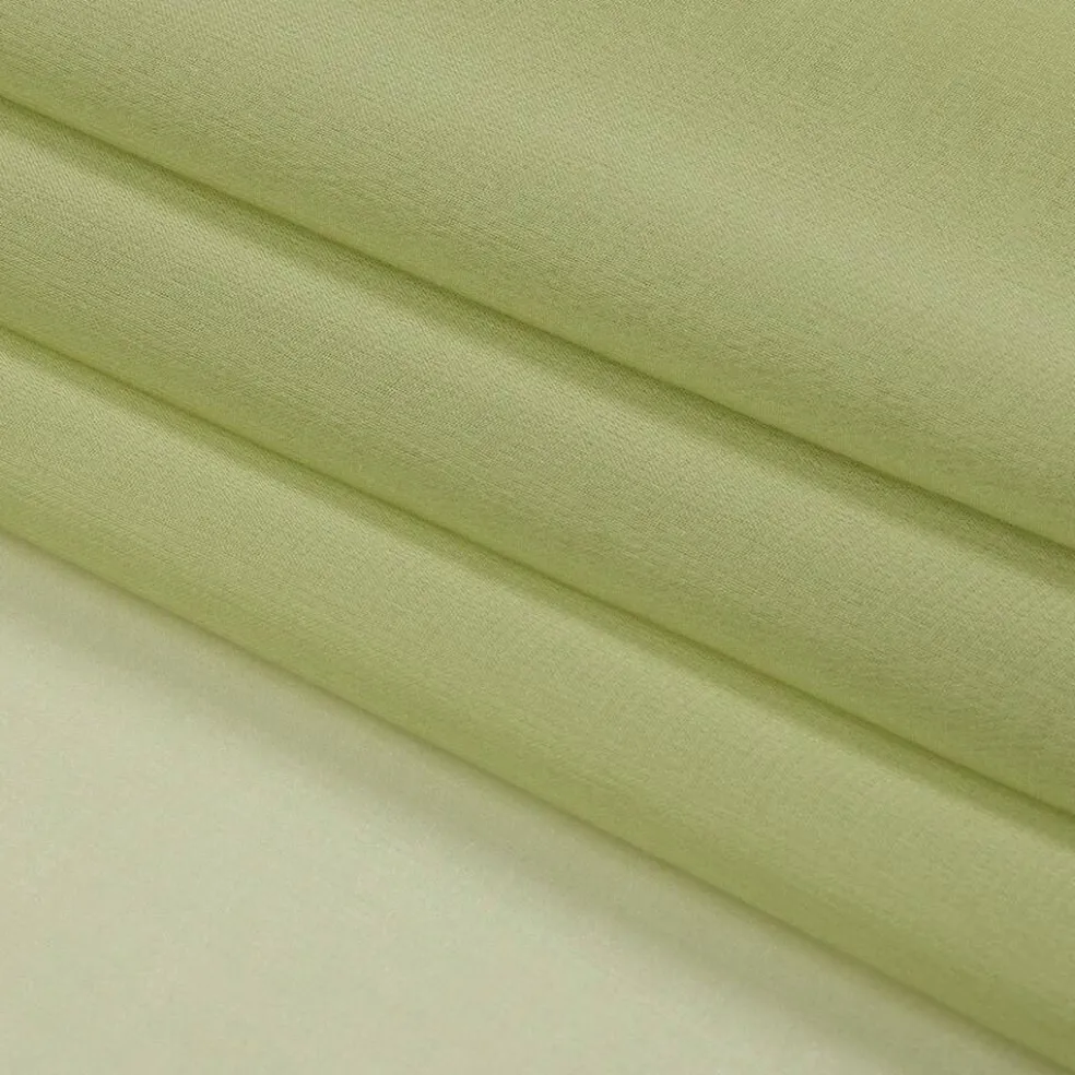 1 Yard Premium Silk Chiffon Fabric Sheer Lightweight Flowing Nile Green 54 Inch Width