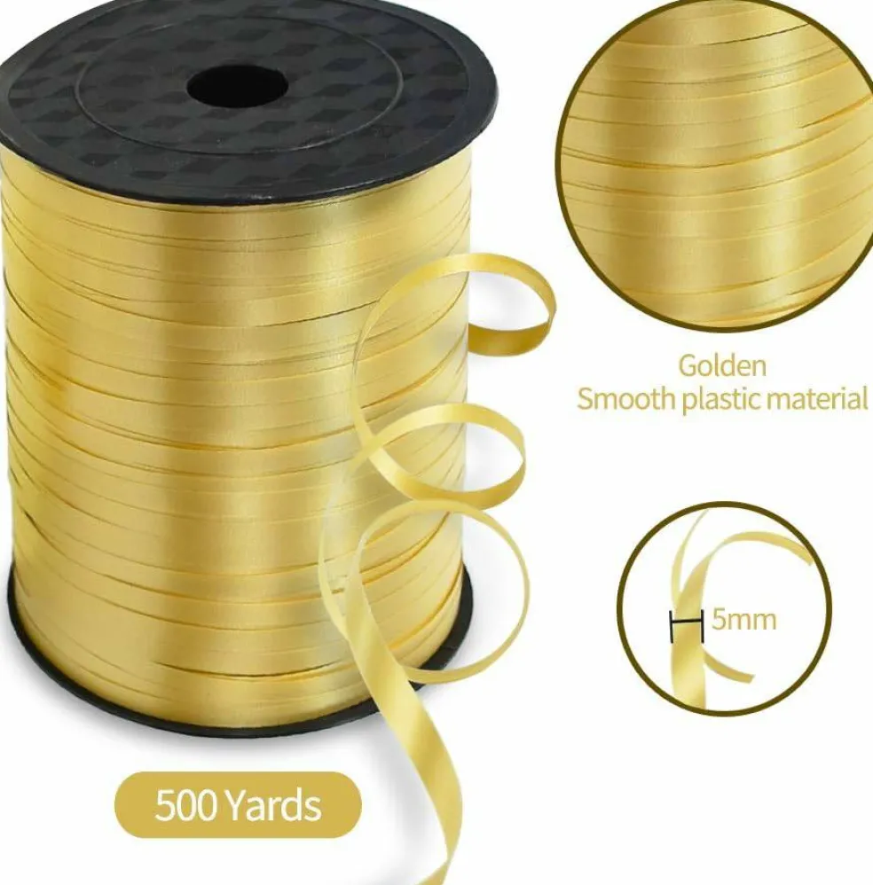 500 Yards Gold Curling Ribbon for Balloon & Gift Wrapping Crafts