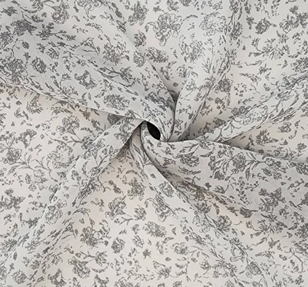 1 Yard Silver Hi Multi Chiffon Lightweight Sheer Polyester Fabric 58/60" Wide