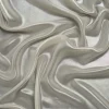 1 Yard Silver on Beige Liquid Sheen Metallic Polyester Chiffon Sheer Fabric 60" Width