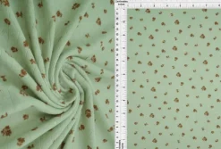 1 Yard Small Floral Cotton-Style Pointelle Knit Fabric 61/63" Wide