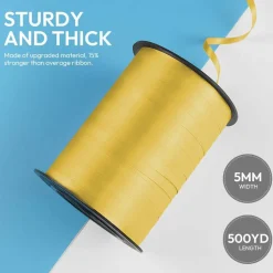 500 Yards Solid Yellow Curling Ribbon – 3/16