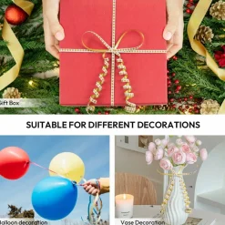 500 Yards Square Pattern Glitter Curling Ribbon – 1/5" Balloon String for Gifts & Party Decor