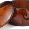 Yarn Bowl Knitting 7x5.1in Large Wood(Large Brown)