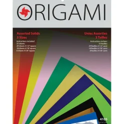 Yasutomo® Assorted Solids Origami Paper, 55 Sheets