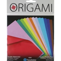 Yasutomo® 5.875" x 5.875" Double-Sided Color Origami Paper, 45 Sheets