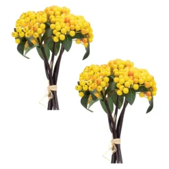 12.75" Yellow Berry Bundles, 2ct.