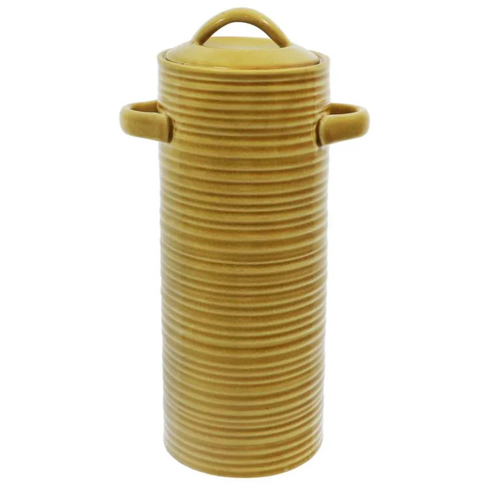 12" Yellow Ceramic Container by Ashland®