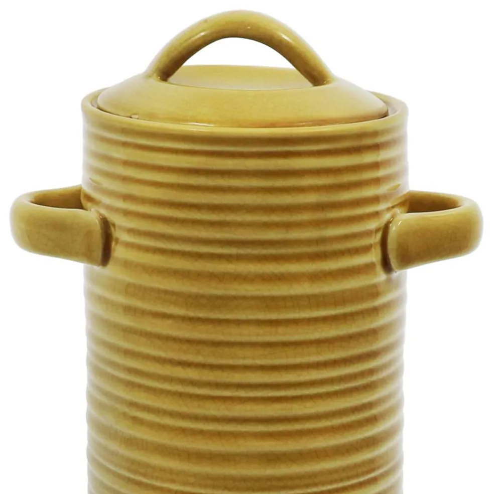 12" Yellow Ceramic Container by Ashland®