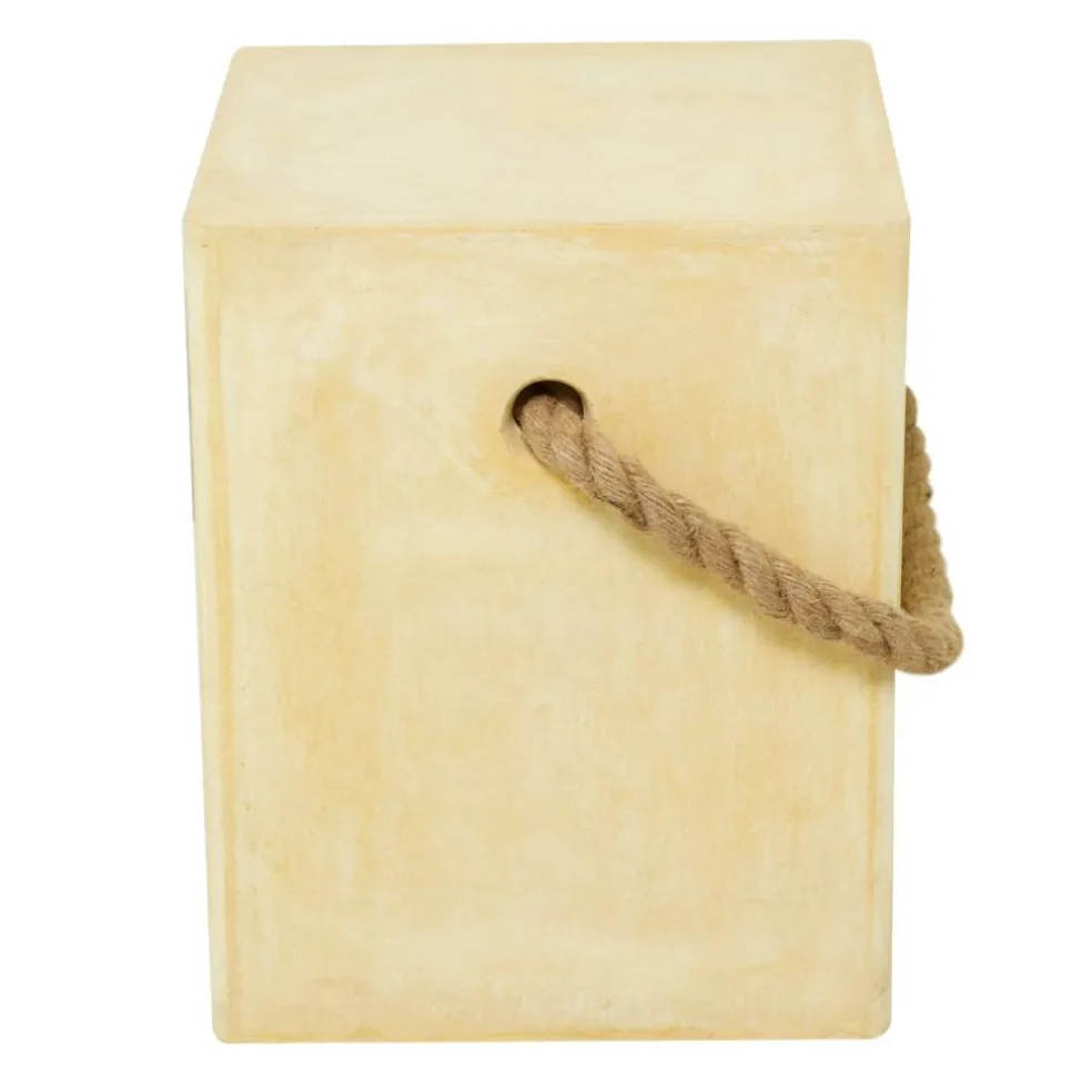 Yellow Contemporary Outdoor Accent Table, 15" x 15" x 18"