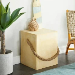 Yellow Contemporary Outdoor Accent Table, 15