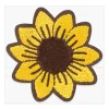 Yellow Embroidered Sunflower Iron-On & Adhesive Patch by Make Market®