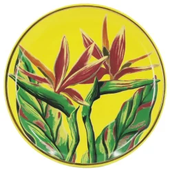 6.75" Yellow Leaves Ceramic Plate by Ashland®