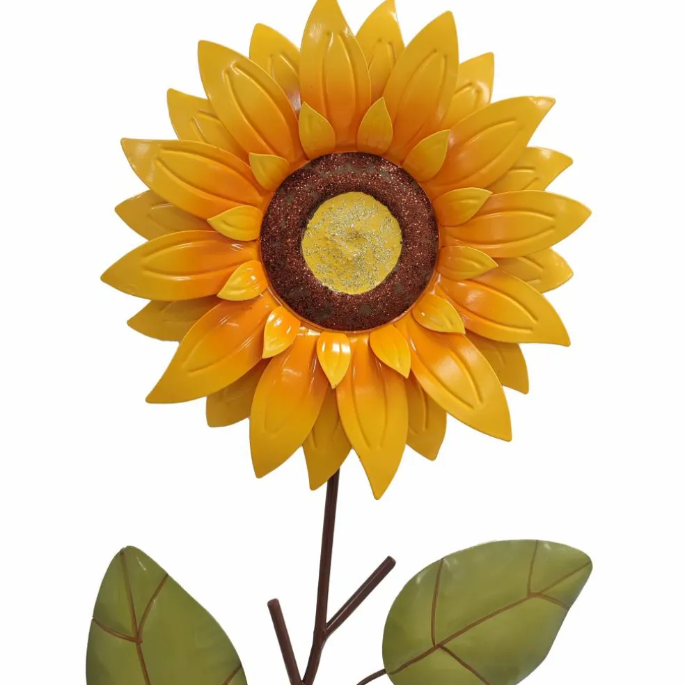 26" Yellow Metal Flower Yard Stake by Ashland®