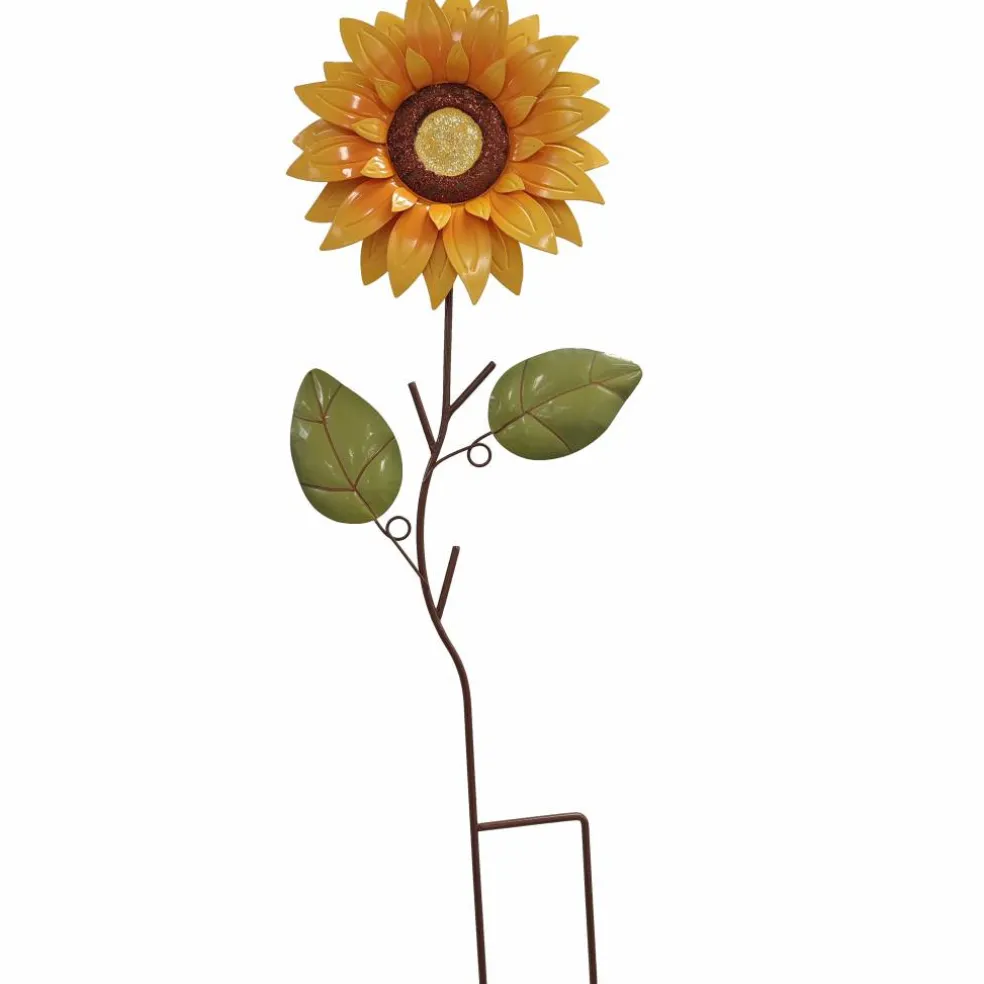26" Yellow Metal Flower Yard Stake by Ashland®