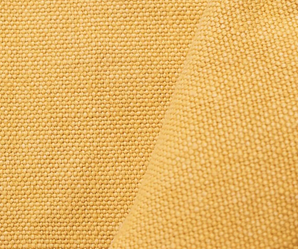 Yellow Moygashel Washed Irish Linen Solid Home Decorating Woven Fabric By the Yard