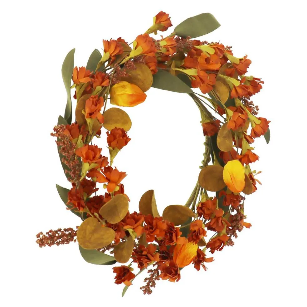 12" Yellow & Orange Wildflower Wreath by Ashland®