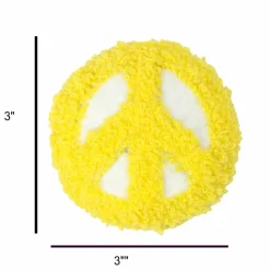 Yellow Peace Sign Filled Patch Embellishment by Celebrate It™