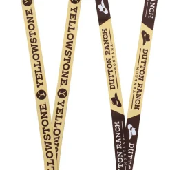 Yellowstone Dutton Ranch 22-Inch Lanyard With Rubber Charm and Clear ID Sleeve
