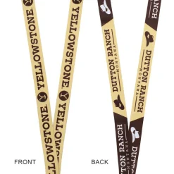 Yellowstone Dutton Ranch 22-Inch Lanyard With Rubber Charm and Clear ID Sleeve