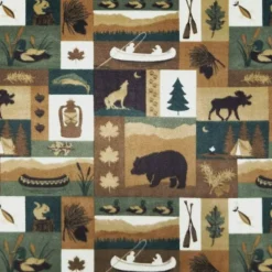 Yellowstone Fishing Brown Fleece Fabric | Free Shipping | Buy More & Save More