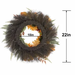 22" Yellow Sunflower & Eucalyptus Mix Wreath by Ashland®