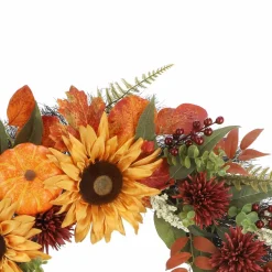 22" Yellow Sunflower & Eucalyptus Mix Wreath by Ashland®