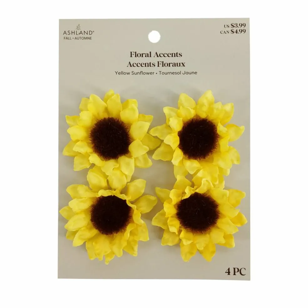 Yellow Sunflower Floral Accents, 4ct. by Ashland®