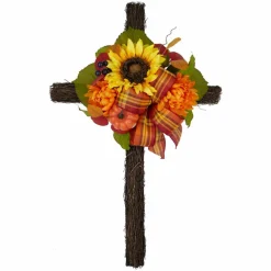 17" Yellow Sunflower & Pumpkin Mix Saddle by Ashland®