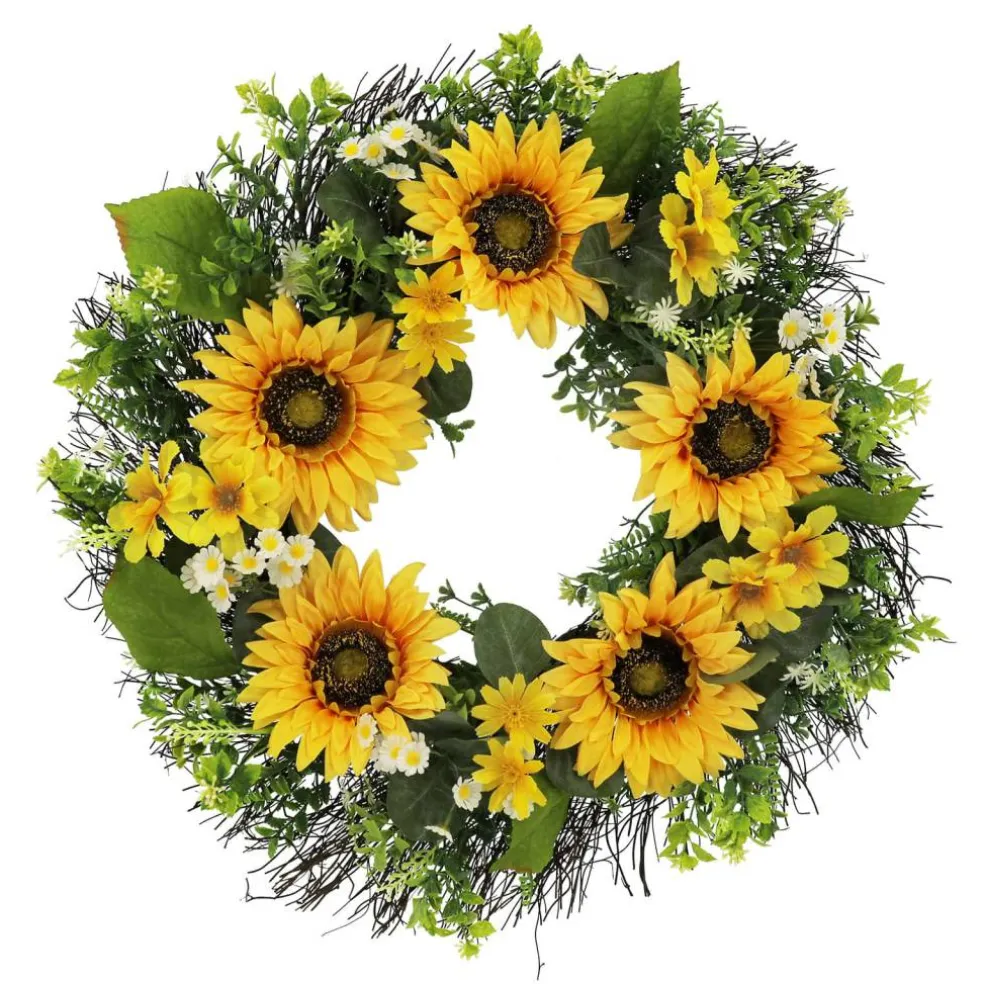 22" Yellow Sunflower Wreath by Ashland®